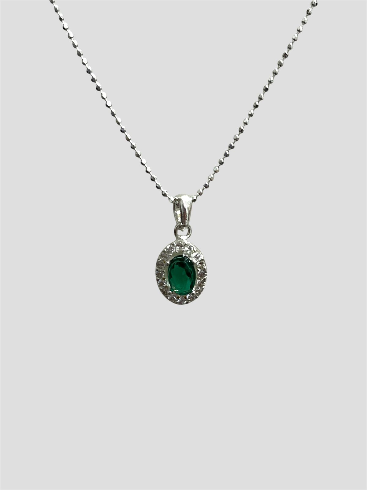 CONJ OVAL VERDE AG925