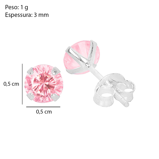 BR PONTO LUZ ZIRC ROSA 5MM
