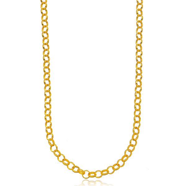 COLAR CHOKER ELO PORTUGUÊS SLIM EM BANHO DE OURO 18K