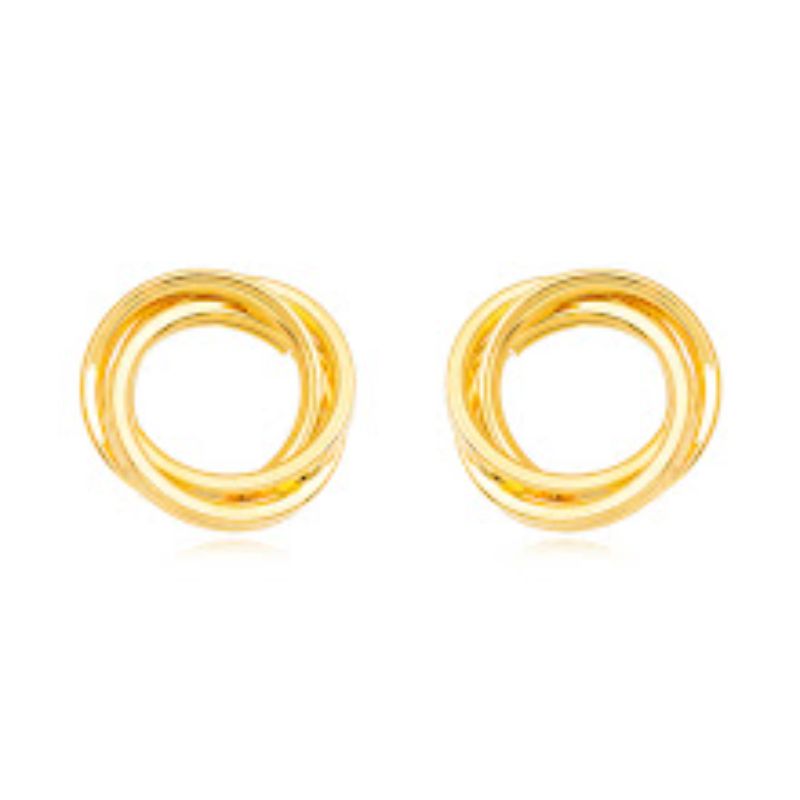 BRINCO NÓ TRANÇADO ETERNO - BANHO DE OURO 18K