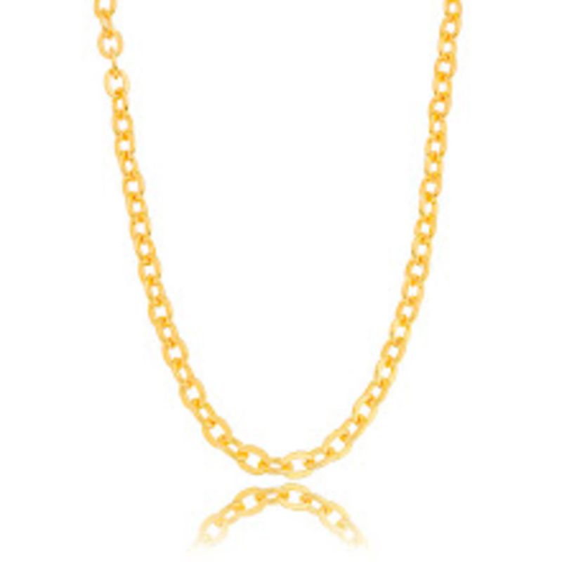 CHOKER ELOS LISOS EM BANHO DE OURO 18K