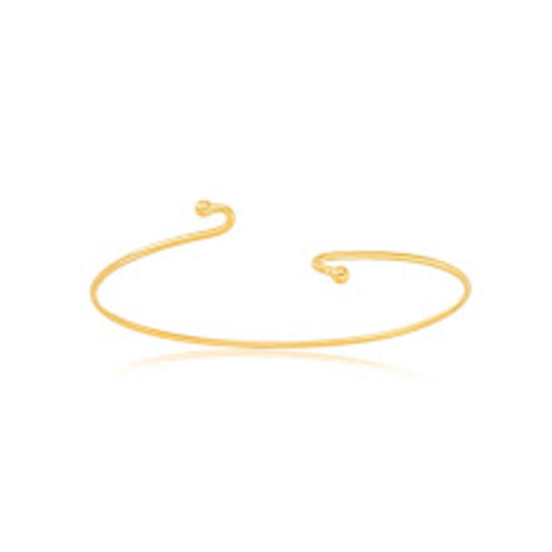 PULSEIRA BRACELETE FINO LISO EM BANHO DE OURO 18K