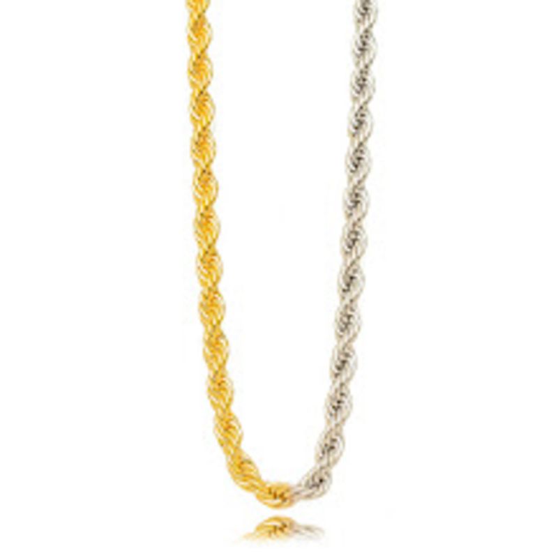 COLAR CORDÃO BAIANO EM BANHO DE OURO 18K E RÓDIO BRANCO