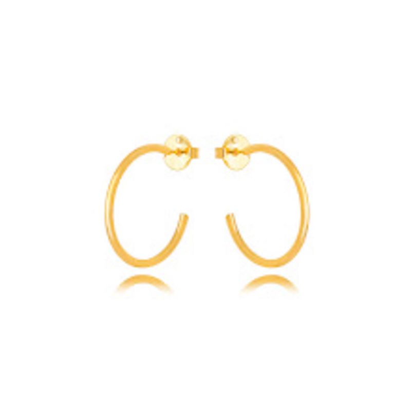 BRINCO ARGOLA FINA EM BANHO DE OURO 18K.