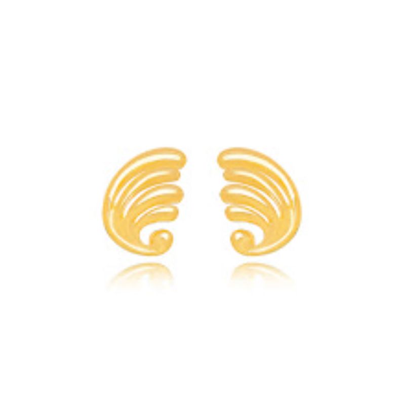 BRINCO LISO EM BANHO DE OURO 18K