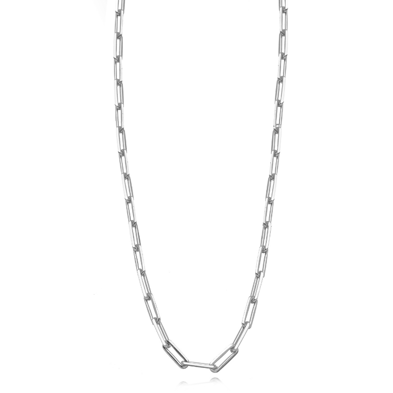 COLAR CARTIER LISO EM BANHO DE RÓDIO BRANCO