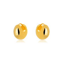 BRINCO ARGOLA LISA EM BANHO DE OURO 18K