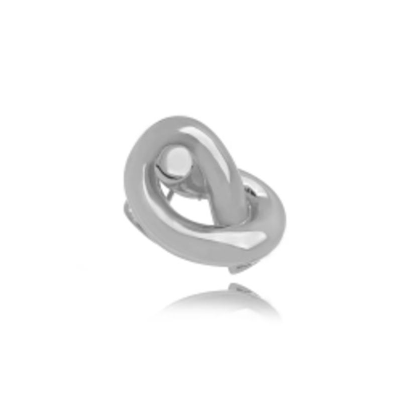 ANEL NÓ LISO EM BANHO DE RÓDIO BRANCO