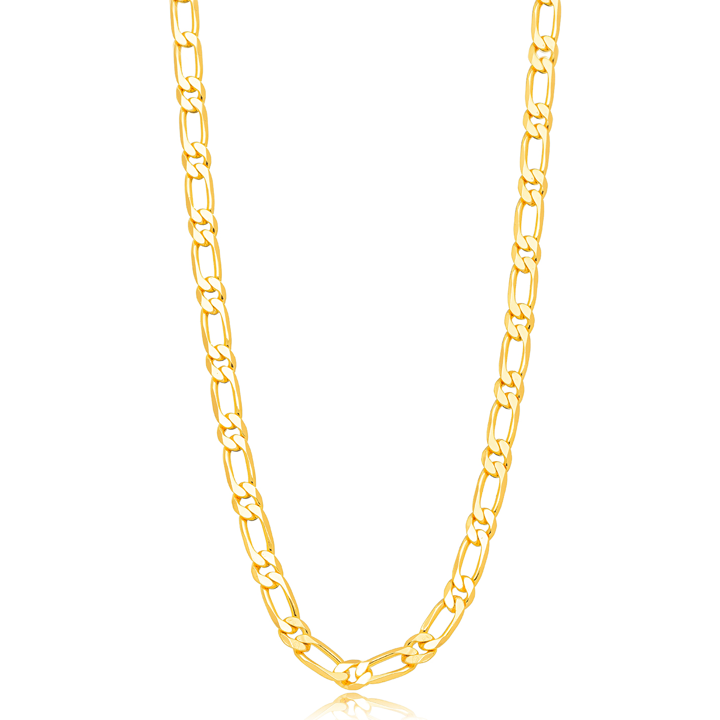 COLAR MASCULINO ELOS LISOS EM BANHO DE OURO 18K