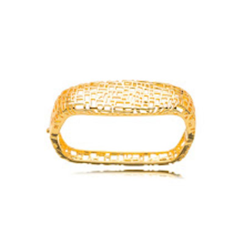BRACELETE DETALHADO EM BANHO DE OURO 18K
