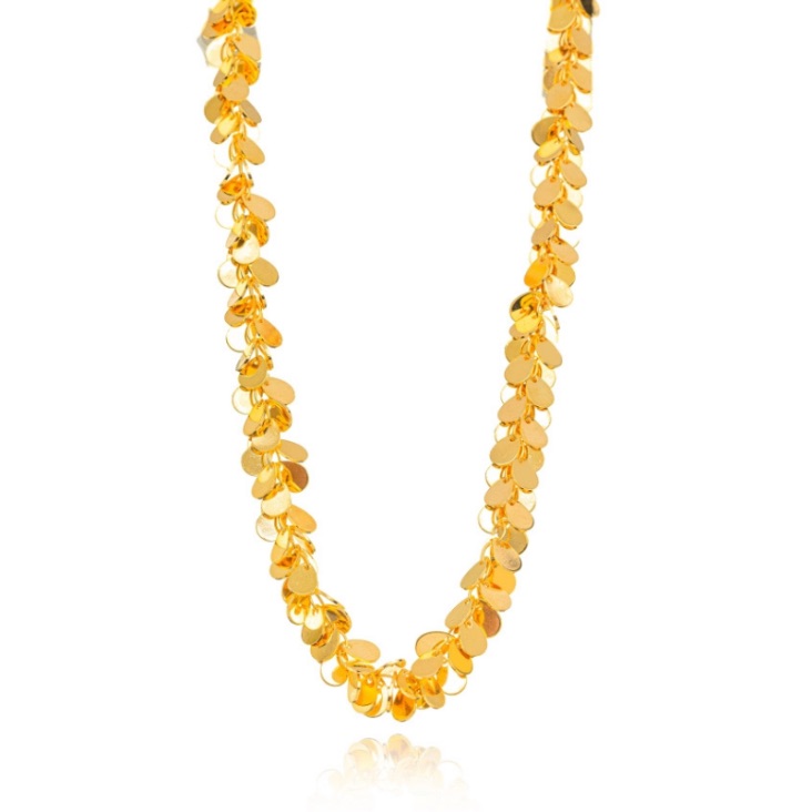 COLAR CHOKER MEDALHAS LISAS EM BANHO DE OURO 18K