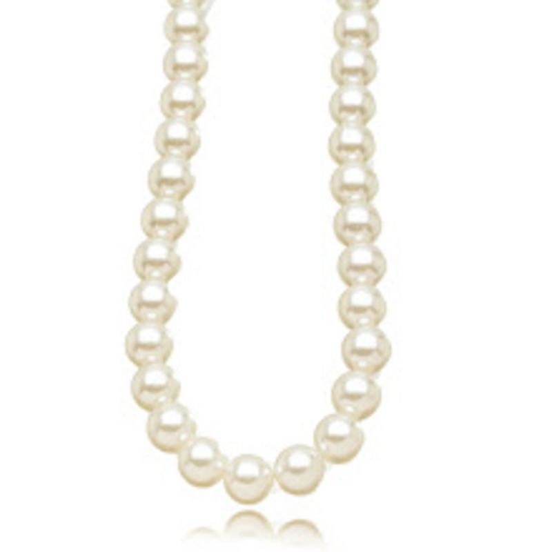 COLAR MAX PÉROLAS  EM BANHO DE RÓDIO BRANCO