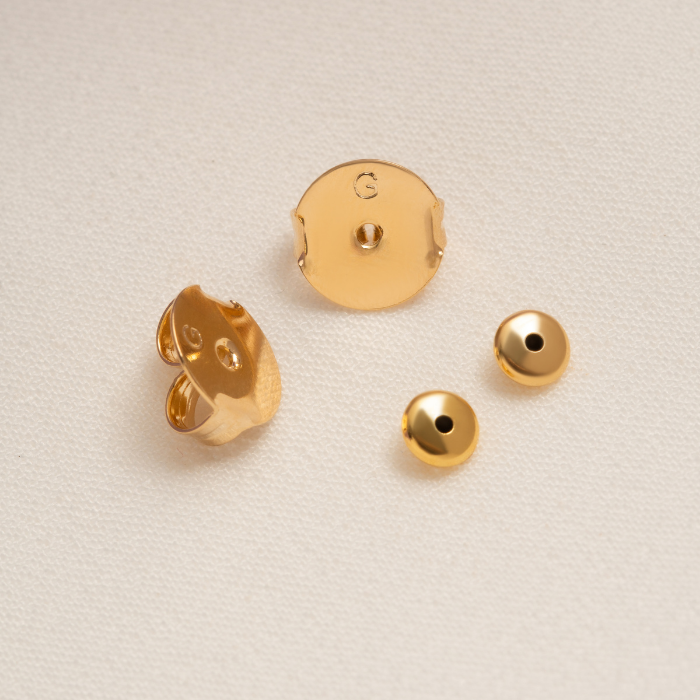 CONJUNTO FLOR CRISTAL EM BANHO DE OURO 18K