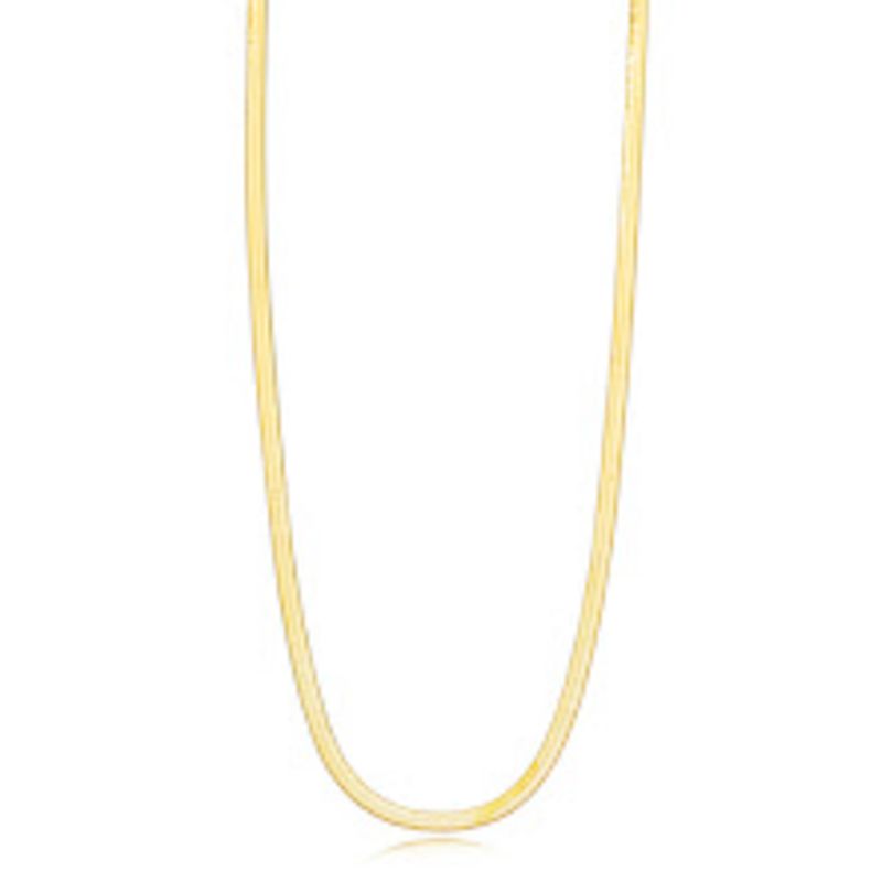 COLAR FITA LISA EM BANHO DE OURO 18K