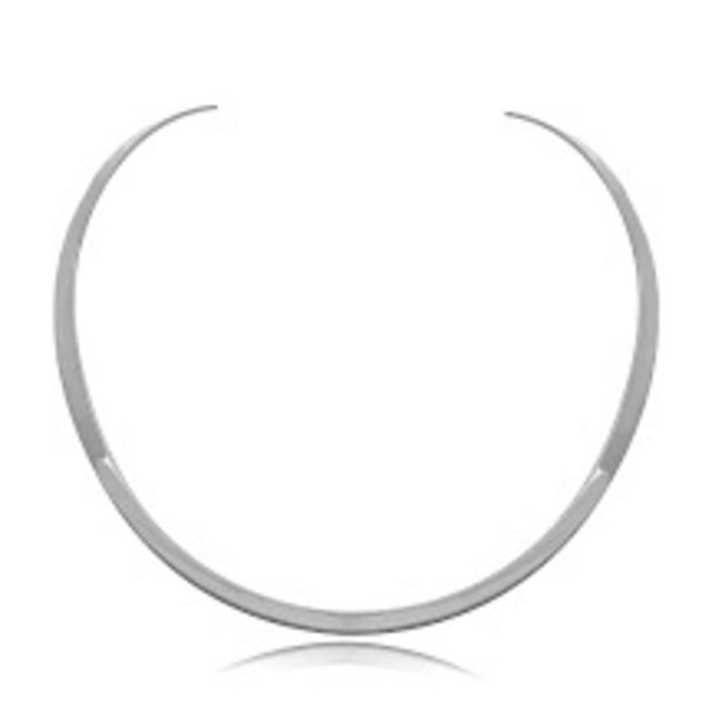 COLAR ARO LISO EM BANHO DE RÓDIO BRANCO