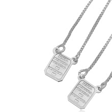 ESCAPULÁRIO NOSSA SENHORA APARECIDA EM BANHO DE RÓDIO BRANCO