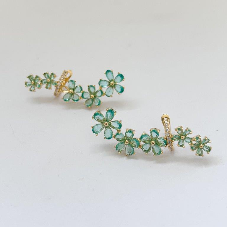 Brinco Ear Cuff Flores