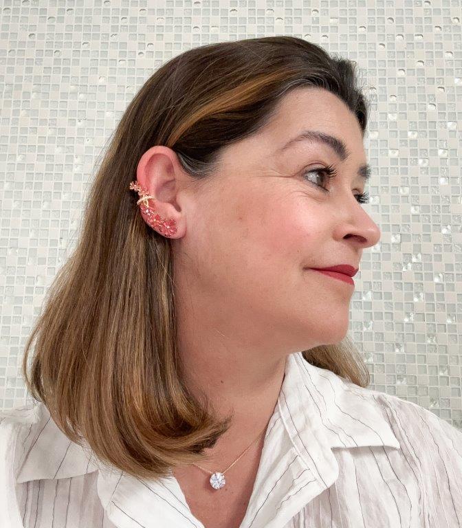 Brinco Ear Cuff Flores