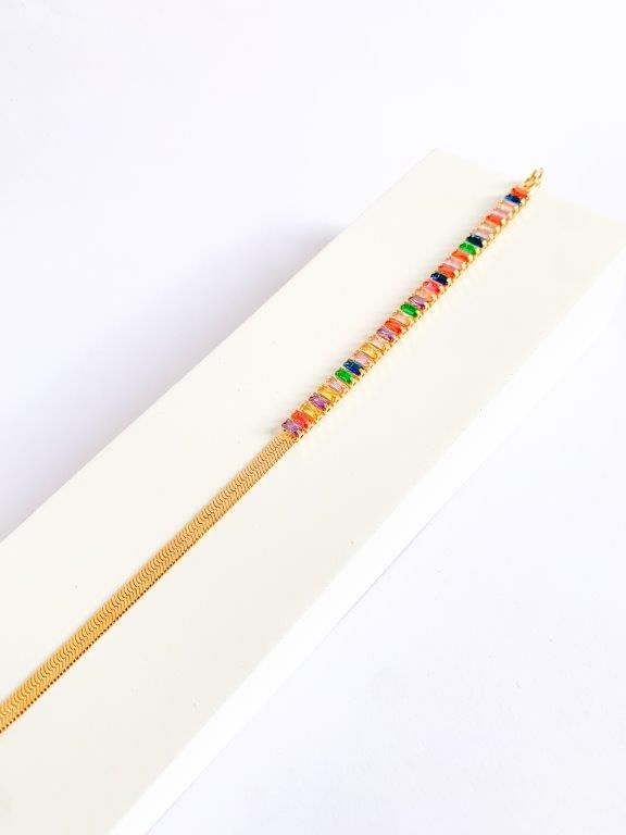 Pulseira Riviera Colorida e Fita