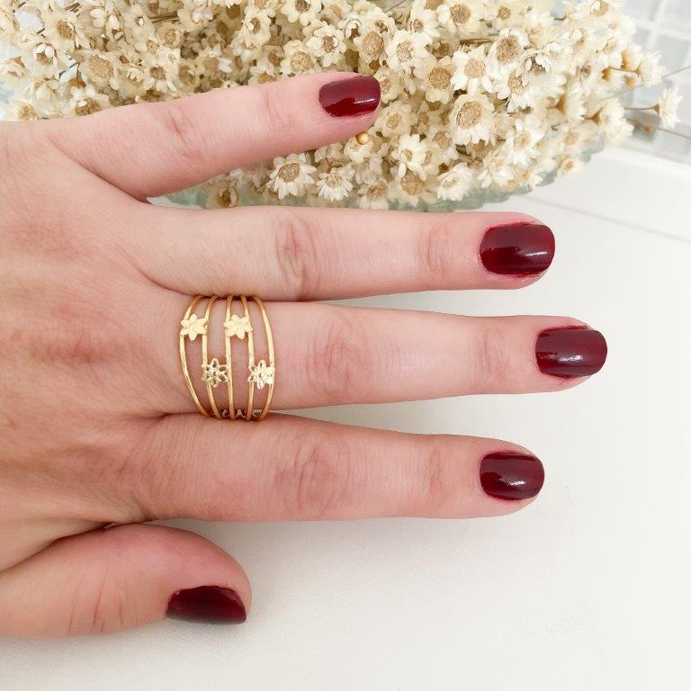 Anel Quarteto de Flores