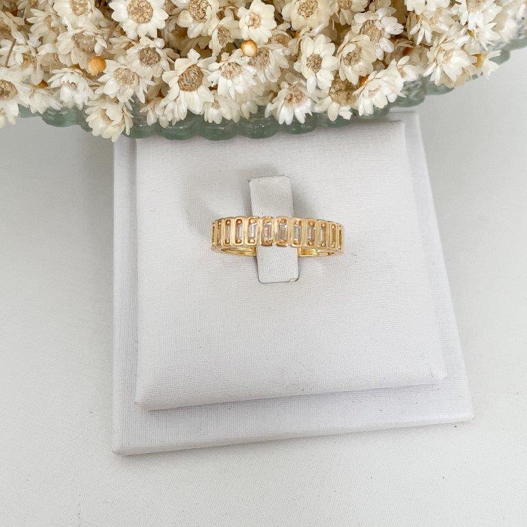 Anel Baguete Cristal