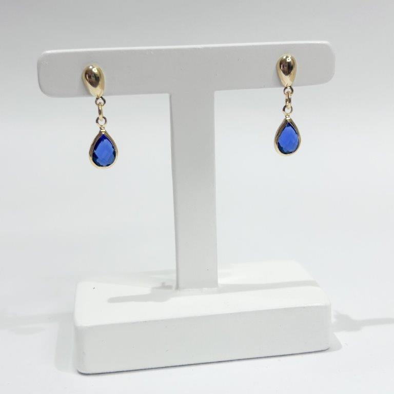 Brinco Pedente Gota de Luz Ouro