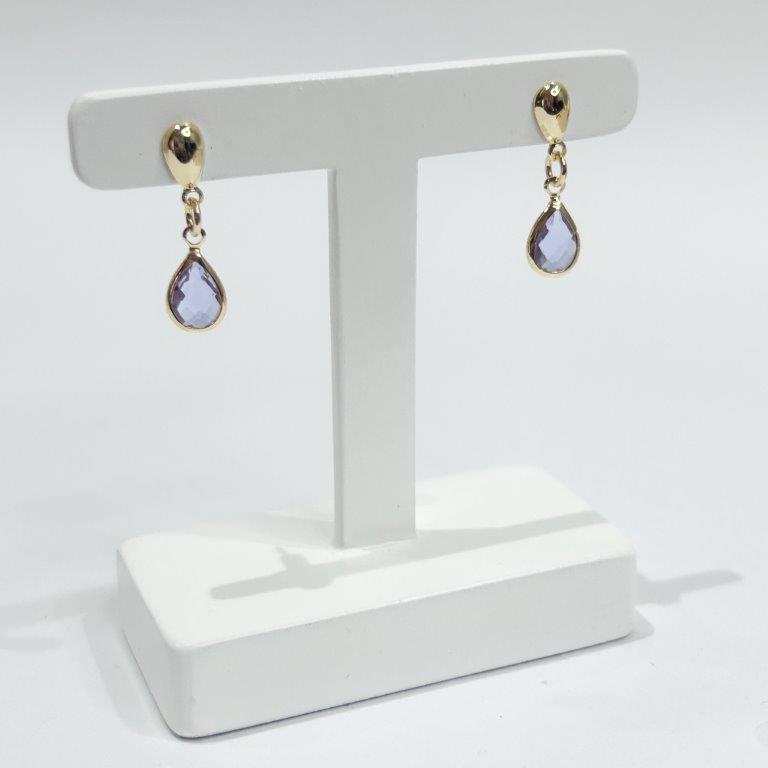 Brinco Pedente Gota de Luz Ouro