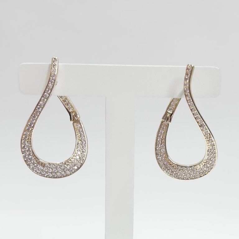 Brinco Argola Gota Organica Luxo