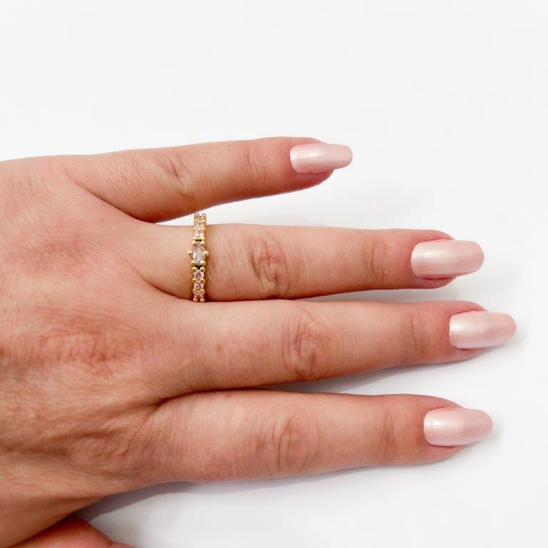 Anel 1/2 Alinça Rose e Lavanda