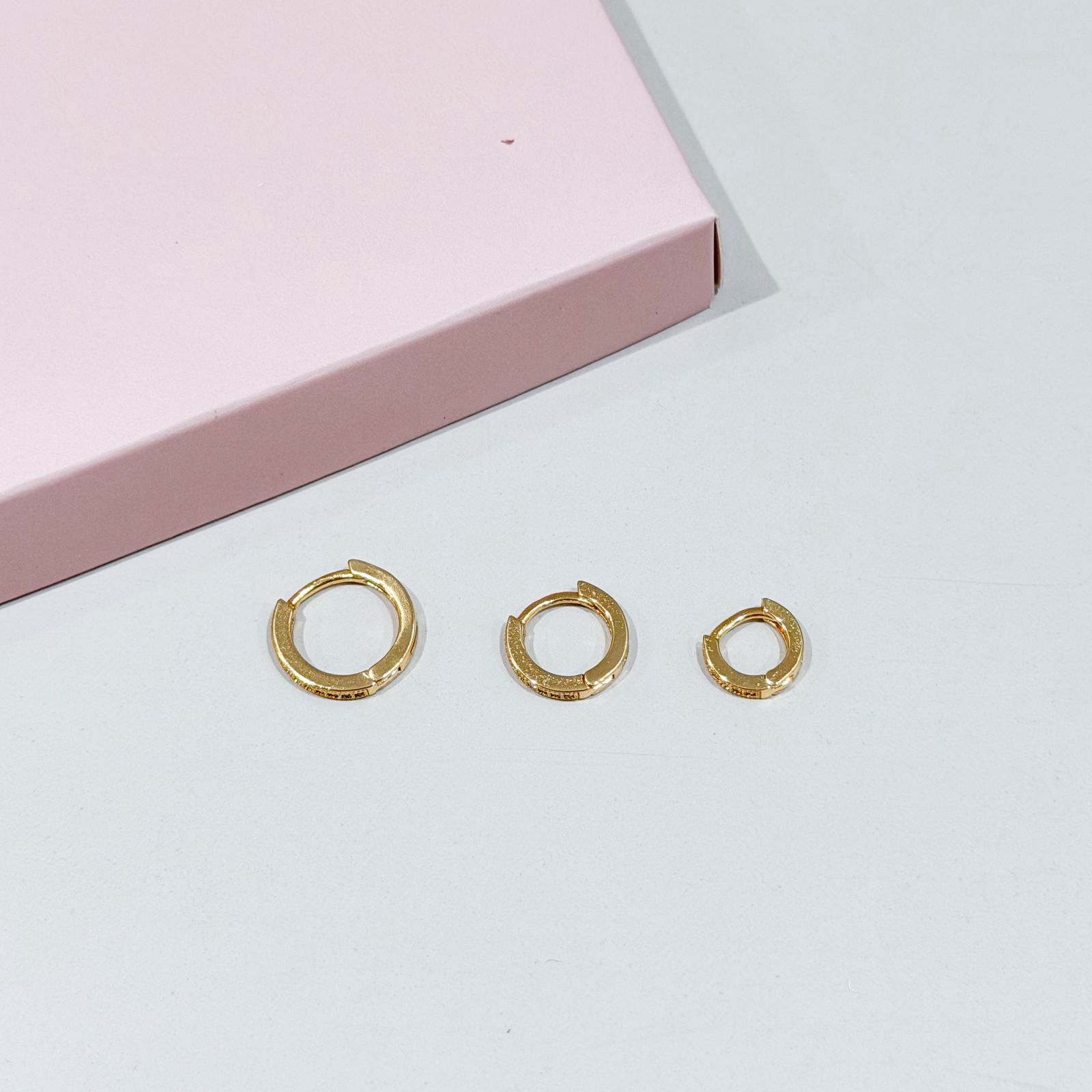 Brinco Trio Argolas Cravejado Ouro