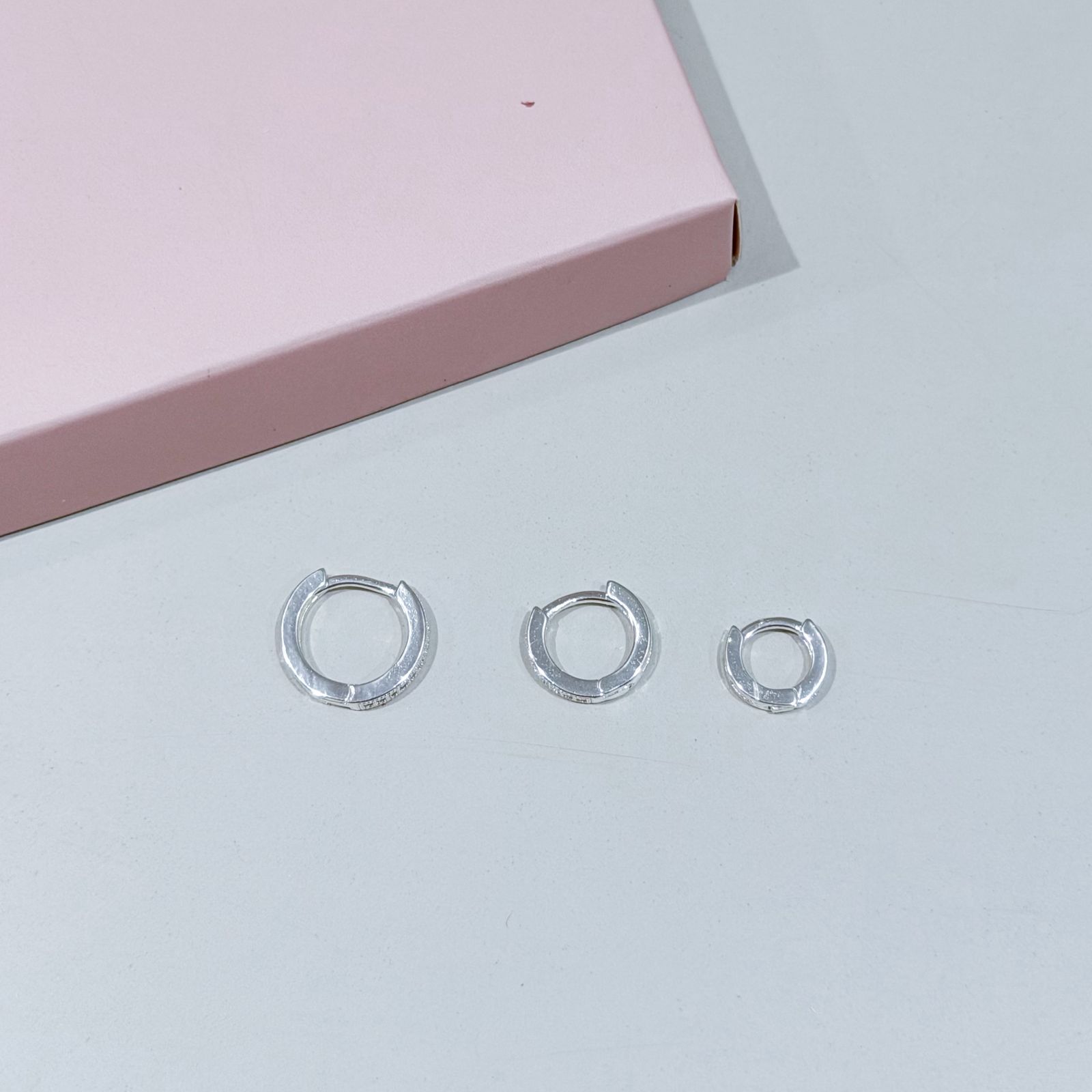 Brinco Trio Argolas Cravejado Prata