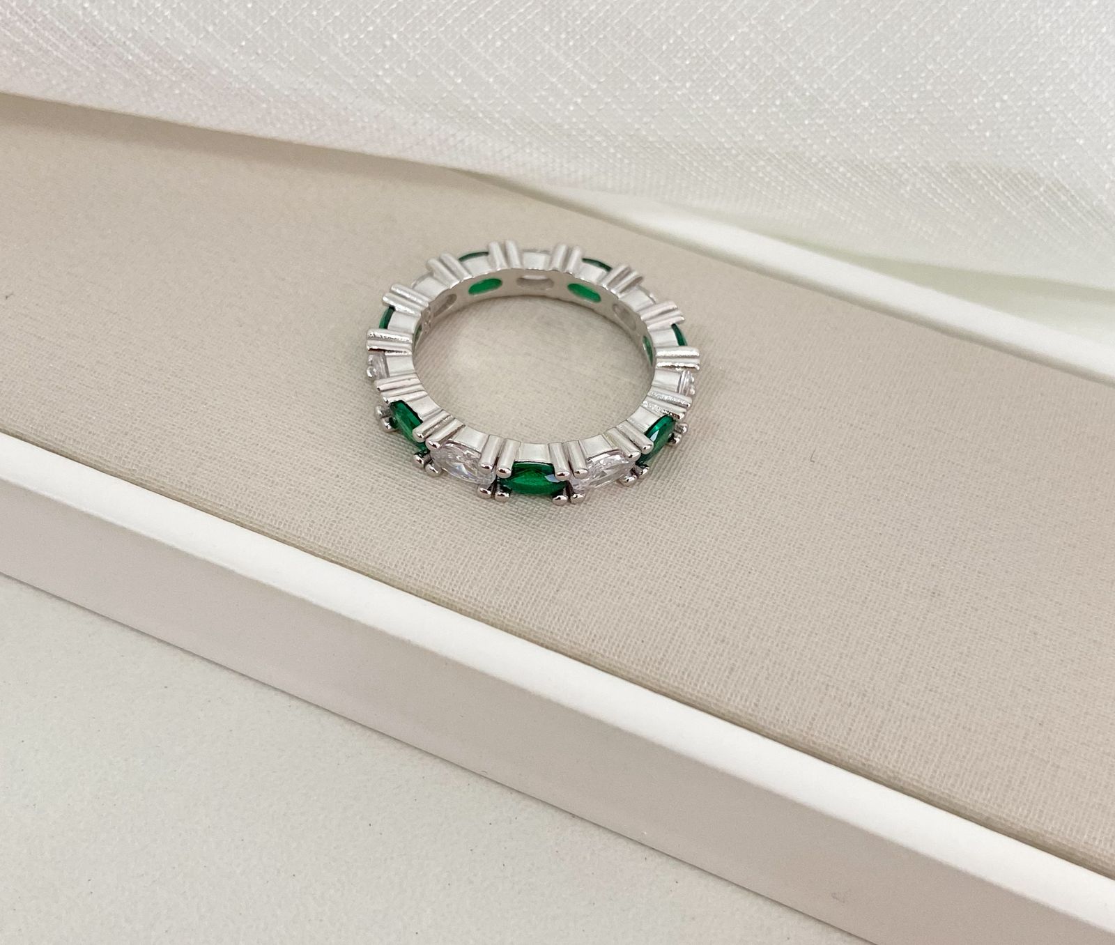 ANEL PT ALIANÇA VERDE\ CRISTAL