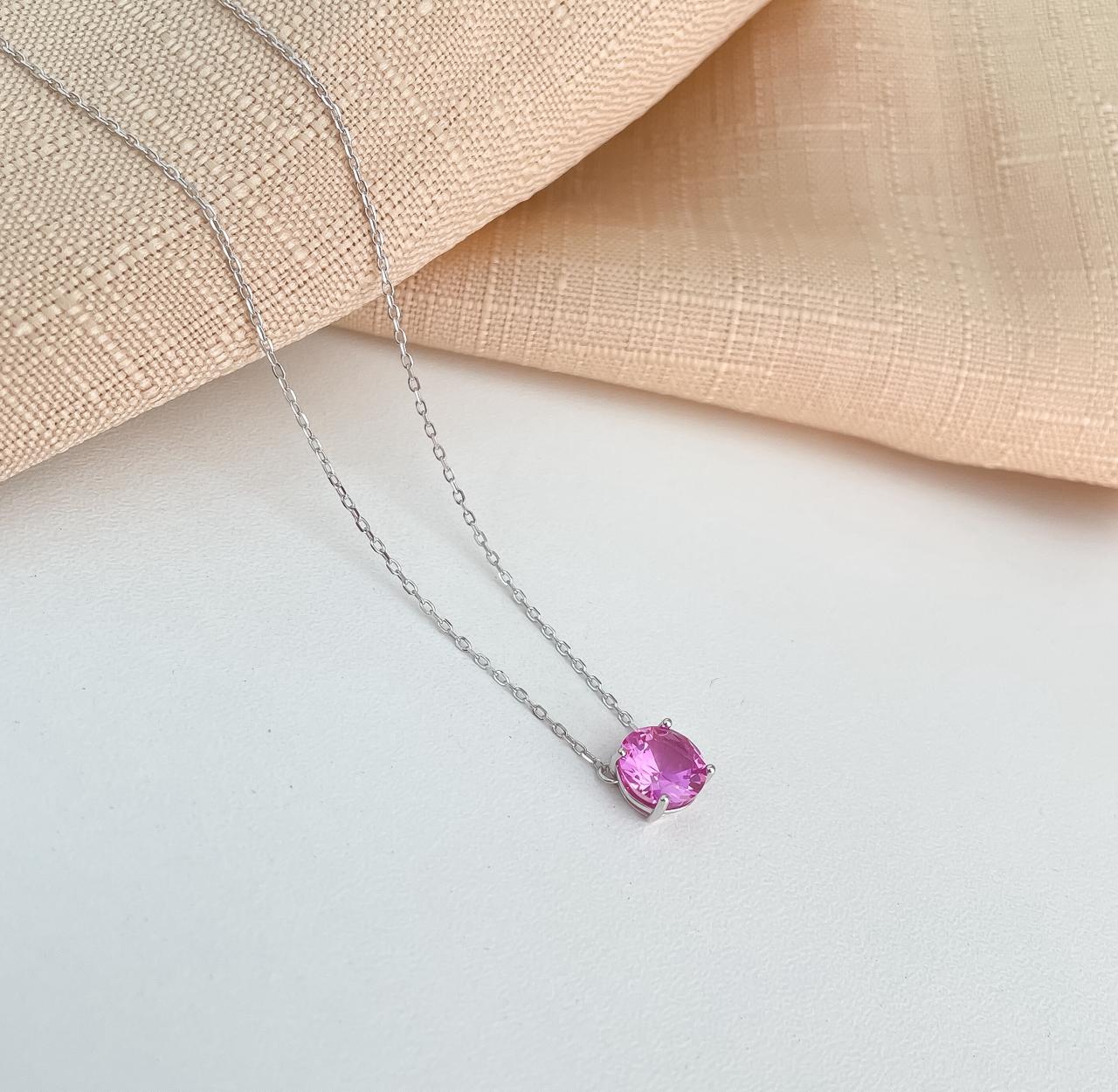 GARG PT PONTO DE LUZ ROSA 8MM