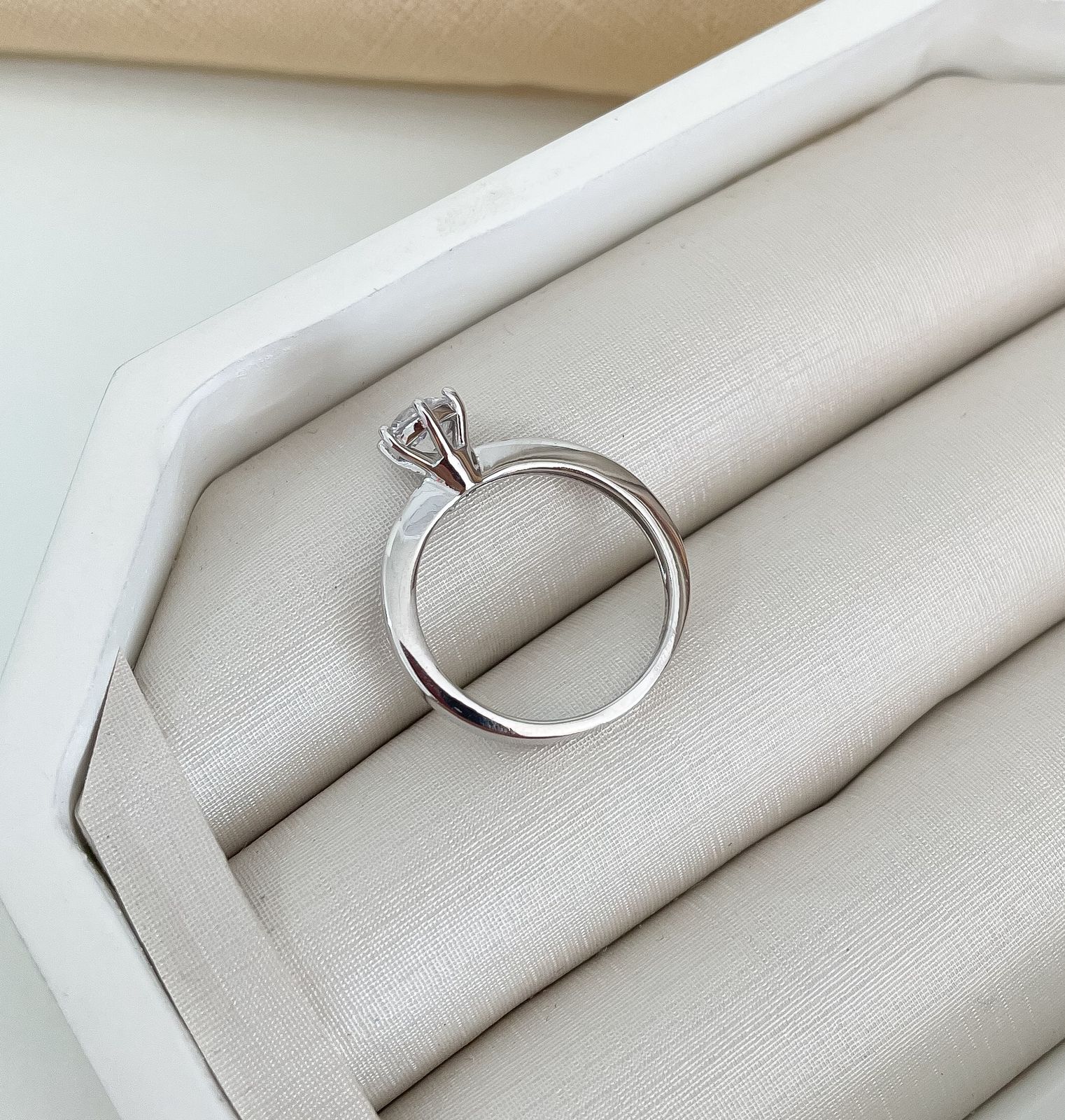 ANEL PT SOLITÁRIO 6MM