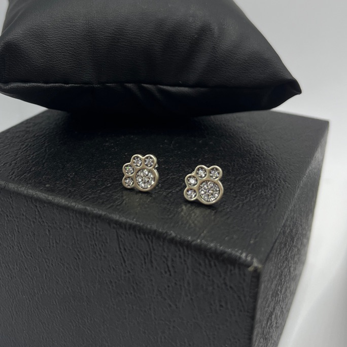 Brincos pata cravejada