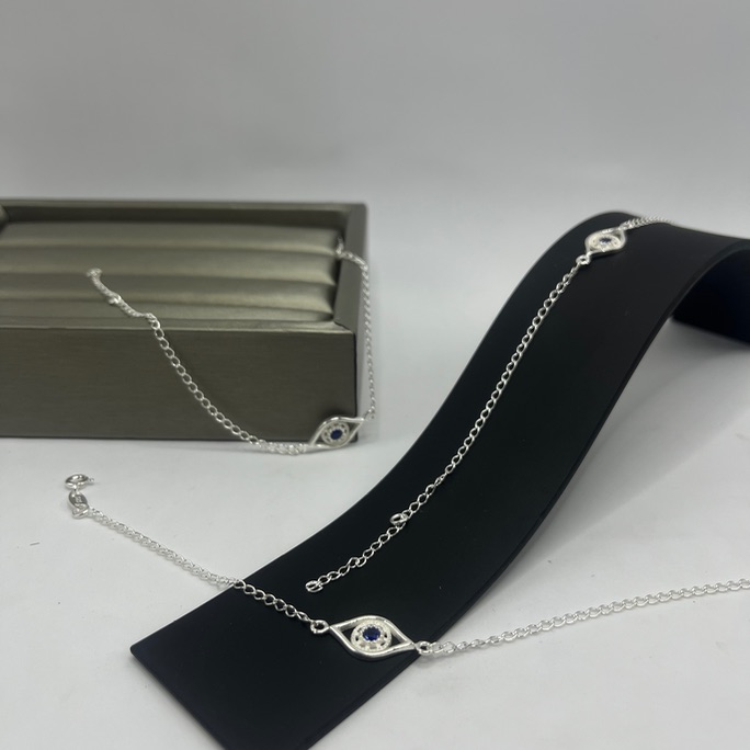 Pulseira olho grego cravejado