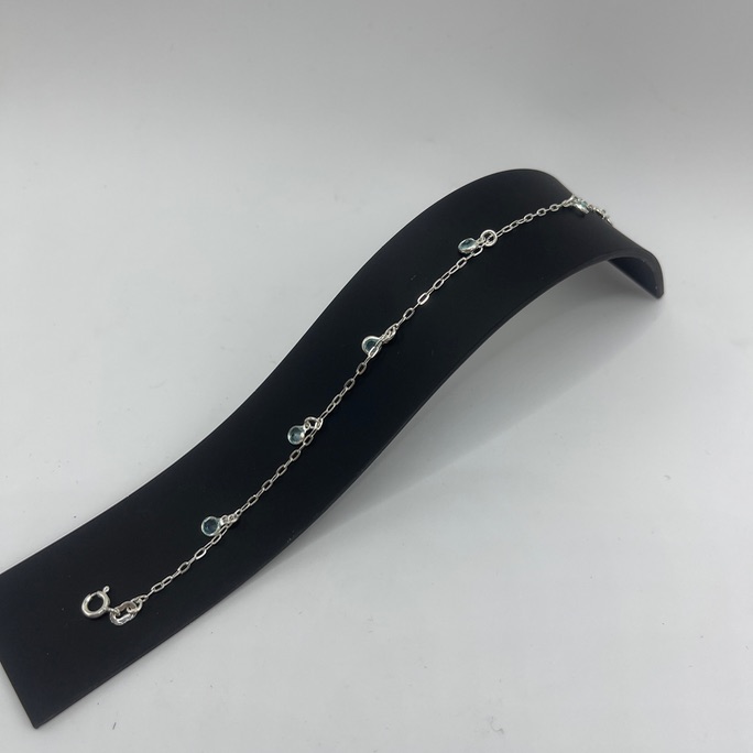 Pulseira cristal azul claro