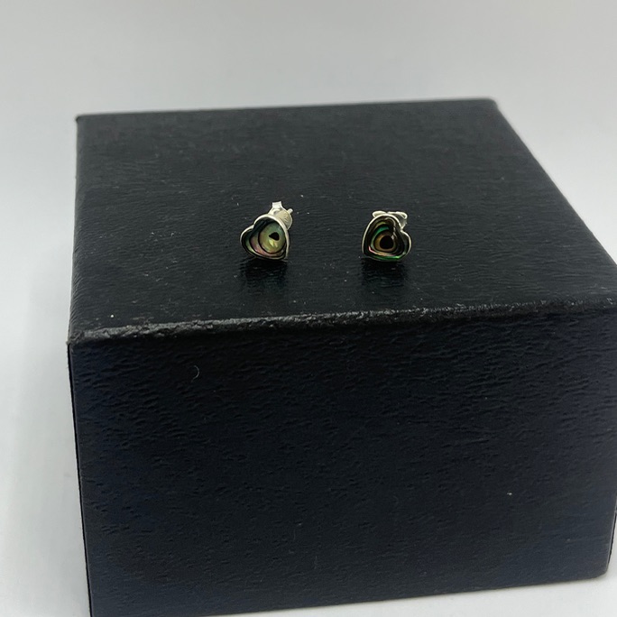 Brinco coração abalone