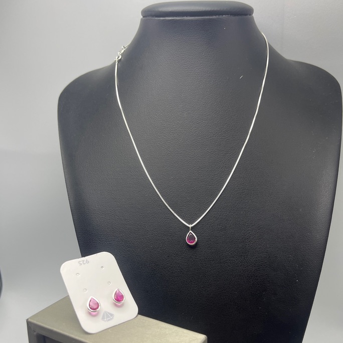 Conjunto coração rosa