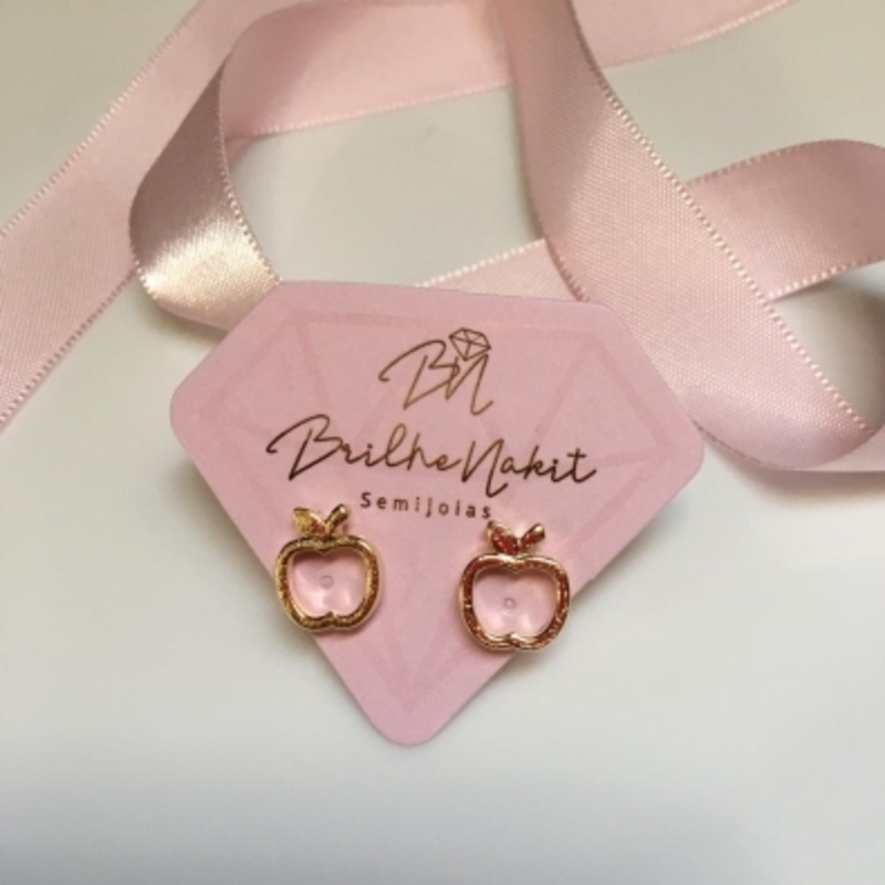 Brinco Maça Banhado a Ouro 18k