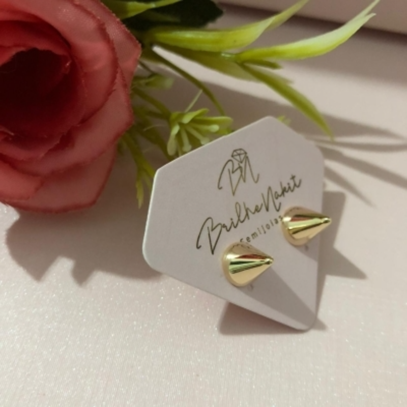 Brinco de Spike Banhado a Ouro 18k