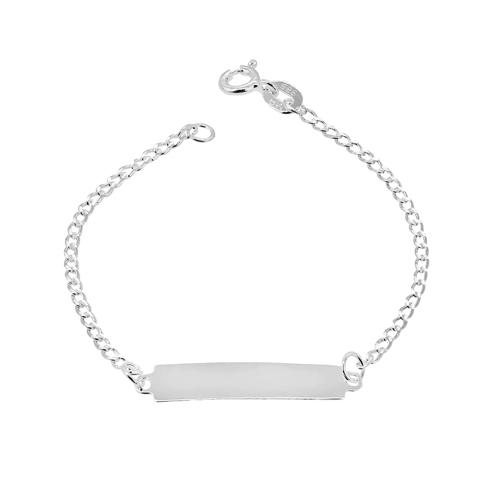 Pulseira Infantil Plaquinha Prata 925