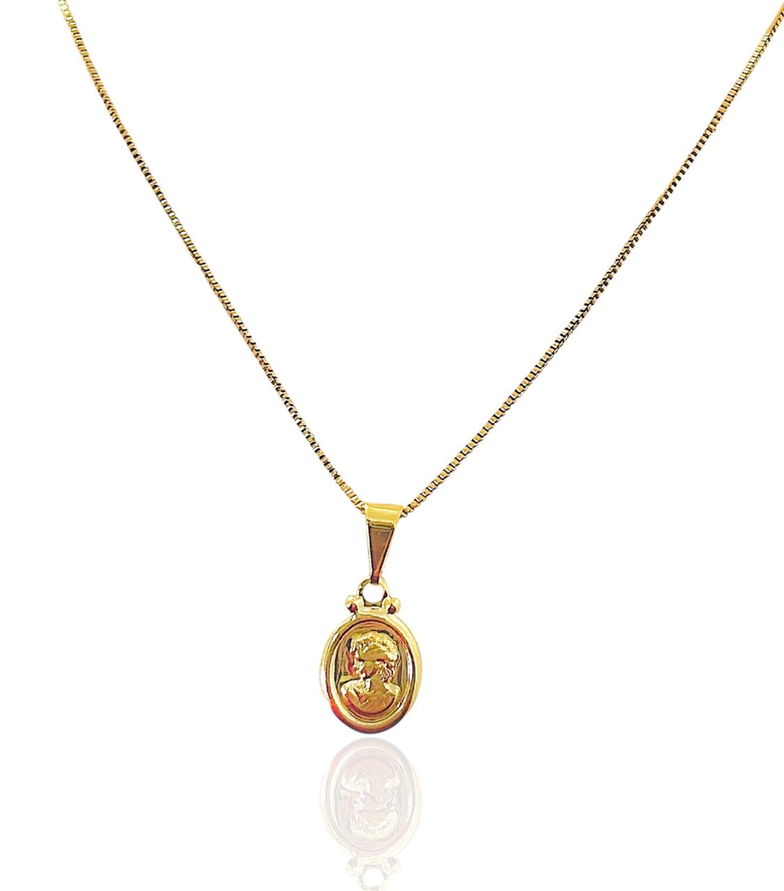 Colar Vintage 45cm Banhado a Ouro 18k