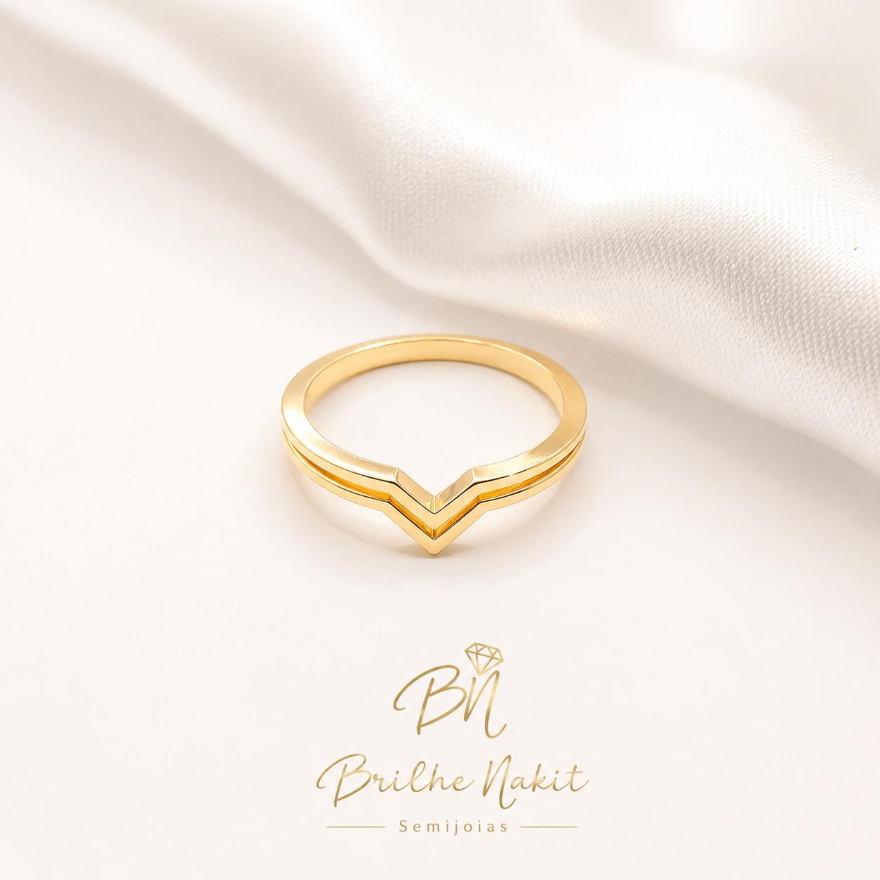 Anel Mulher Maravilha Banhado a Ouro 18k