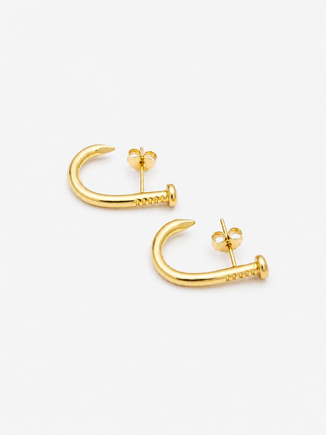 Brinco Ear Hook Design Prego Banhado a Ouro 18k