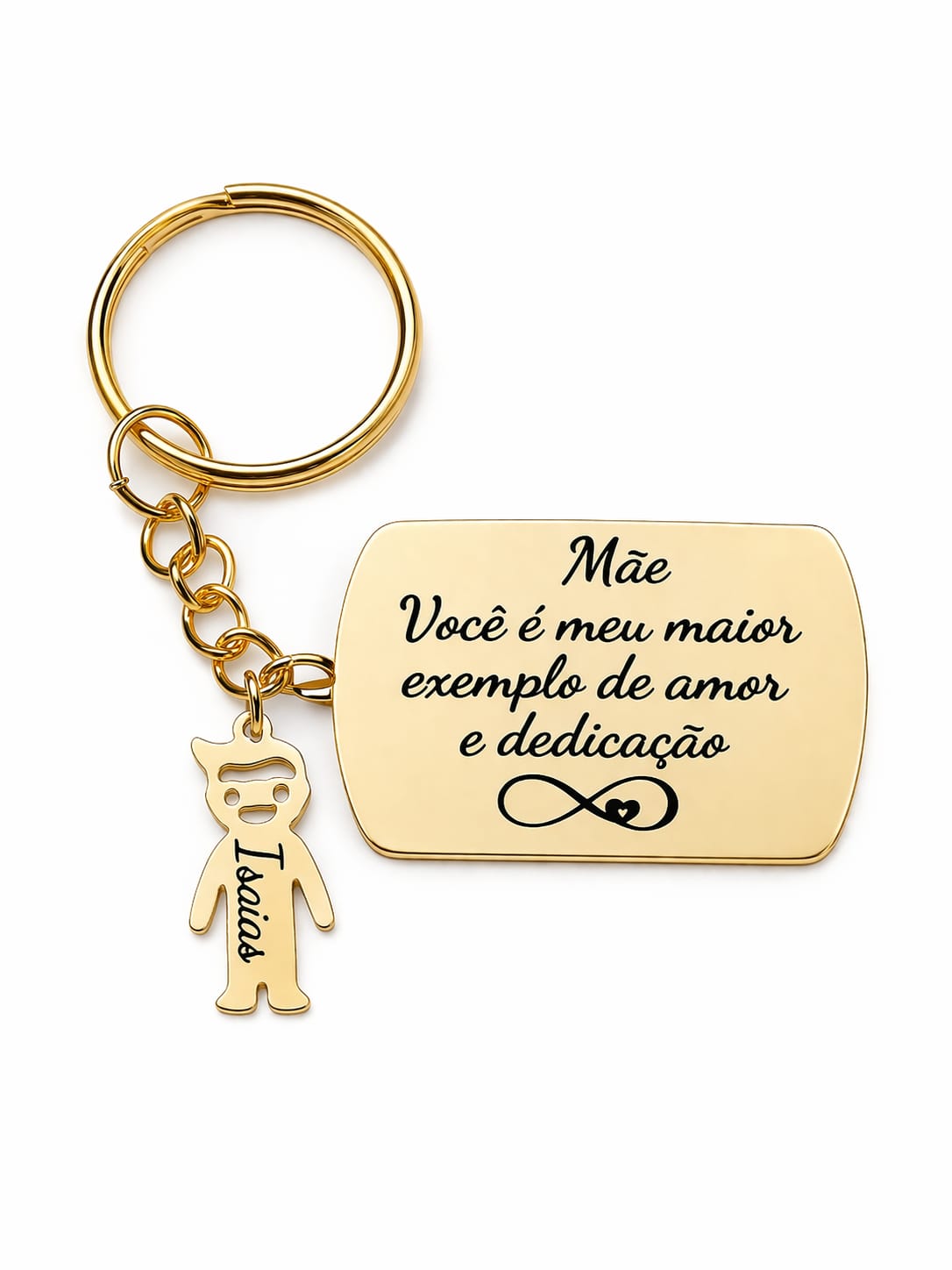 Chaveiro Personalizado com Plaquinha e Pingente.