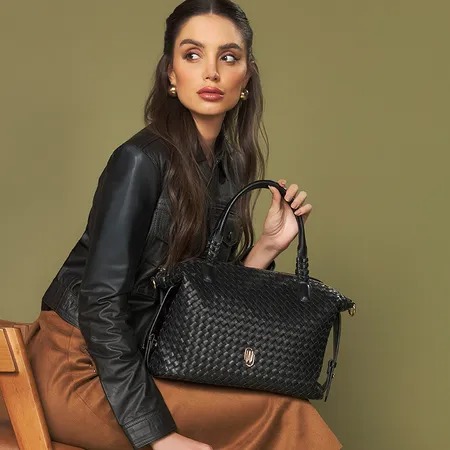 Bolsa Baú Grande Tressê Preta