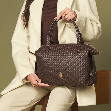 Bolsa Baú Grande Tressê Marrom Café