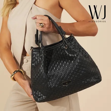 Bolsa Satchel Grande Grease Preta