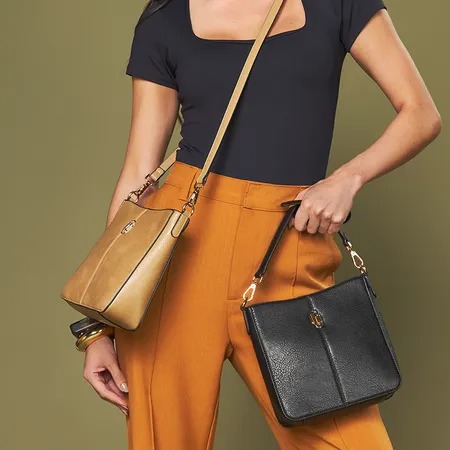 Bolsa Transversal Média Básica WJ Bege.